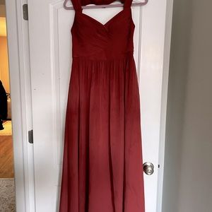 Azazie Raine bridesmaid dress in Terracotta.